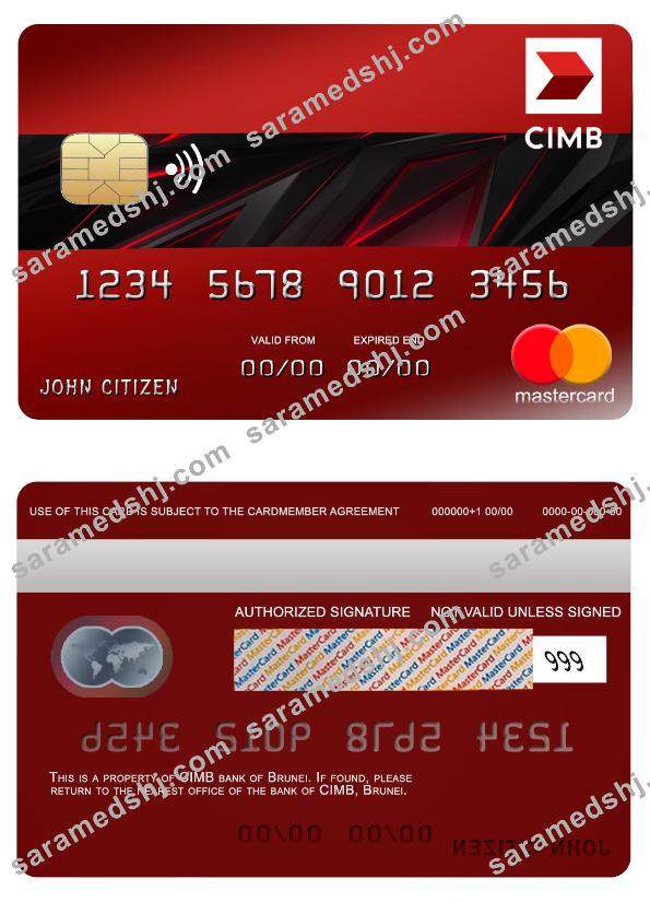 brunei CIMB bank mastercard